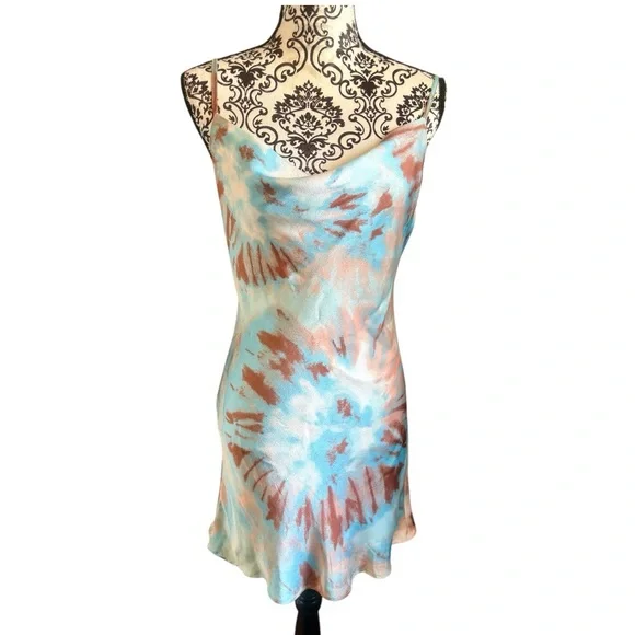 AUDREY 3+1 Pastel Tie-Dye Slip Mini Dress - Picture 1 of 6
